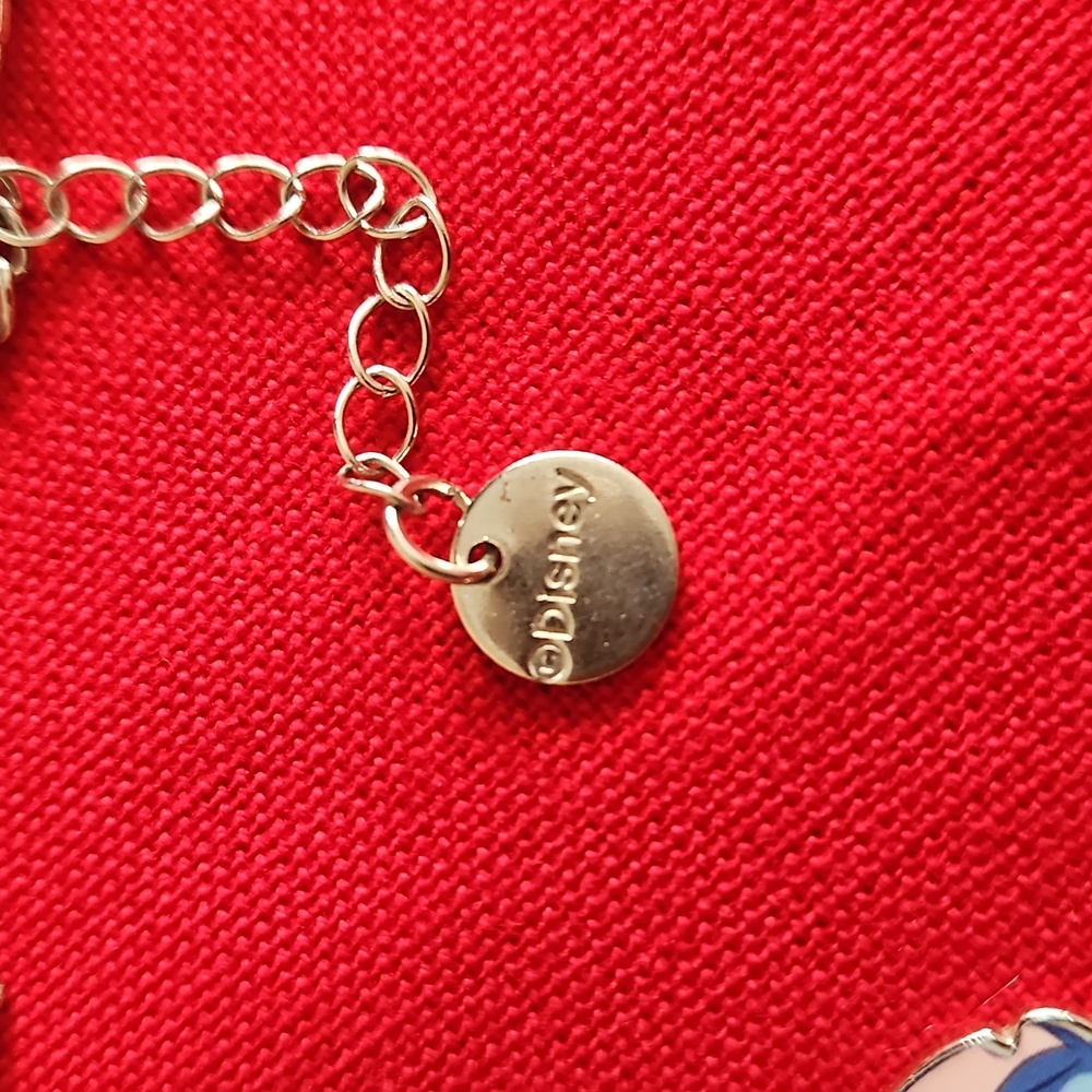 Disney Kids Necklace with Blue Stitch and Silver Chain - Picture 3 of 5